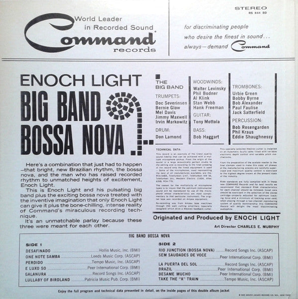 Enoch Light : Big Band Bossa Nova (LP, Album, Gat)