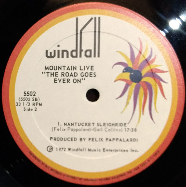 Mountain : Live: The Road Goes Ever On (LP, Album, Pre)