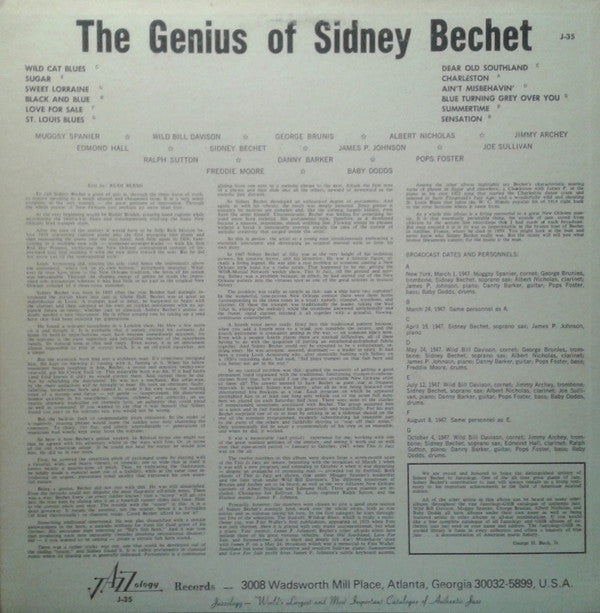 Sidney Bechet : The Genius Of Sidney Bechet (LP, Comp)