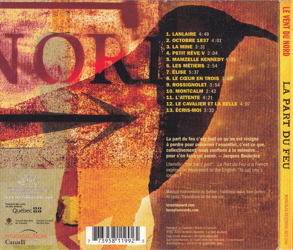 Le Vent Du Nord : La Part Du Feu (CD)
