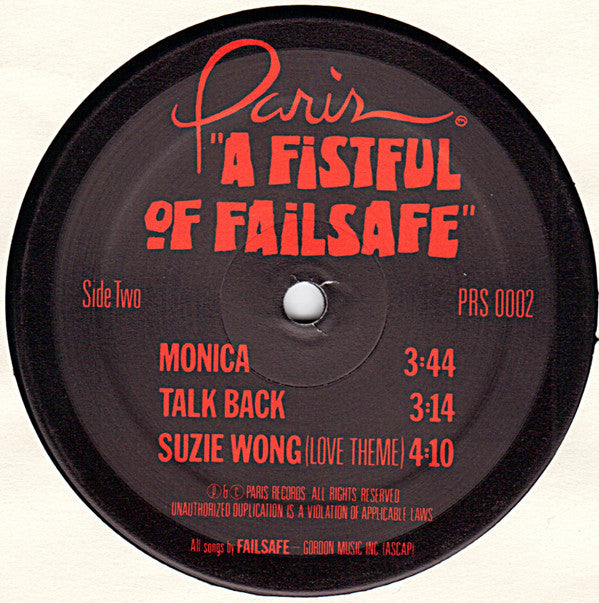 Failsafe (4) : A Fistful Of Failsafe (12", EP)