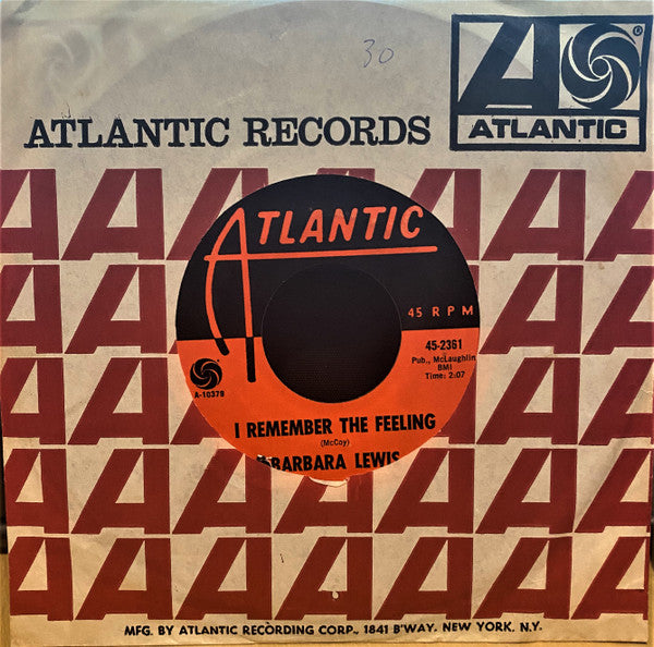 Barbara Lewis : Baby What Do You Want Me To Do / I Remember The Feeling (7", Styrene, Mon)