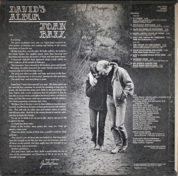 Joan Baez : David's Album (LP, Album, Ter)