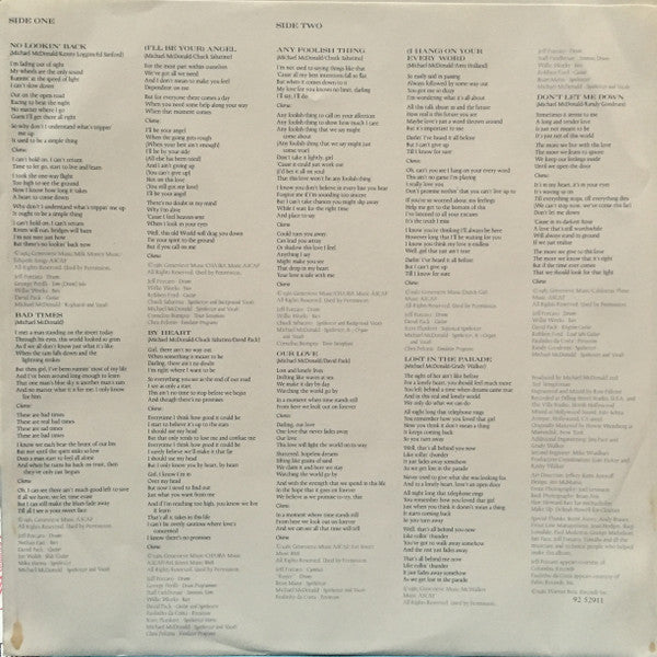 Michael McDonald : No Lookin' Back (LP, Album)