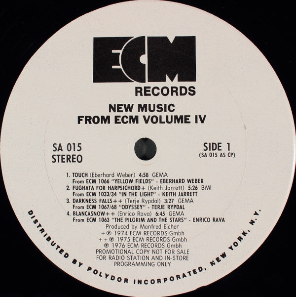 Various : New Music From ECM Volume IV - A Sampler for Radio Station And In-Store Programming (LP, Comp, Promo, Smplr)