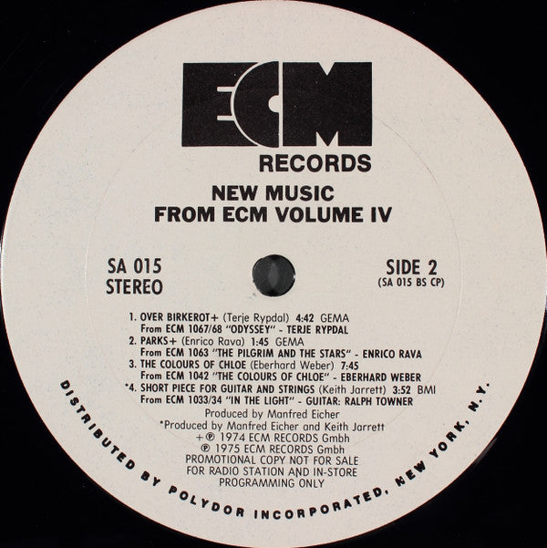 Various : New Music From ECM Volume IV - A Sampler for Radio Station And In-Store Programming (LP, Comp, Promo, Smplr)