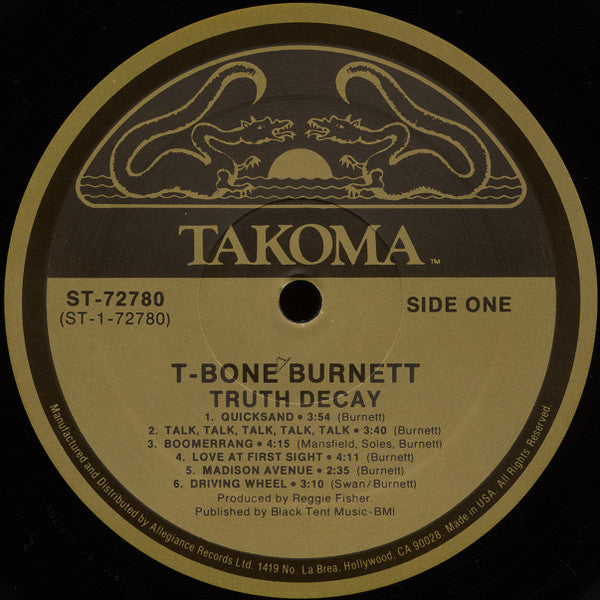 T-Bone Burnett : Truth Decay (LP, Album, RE)