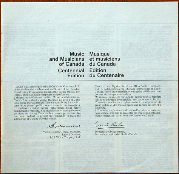 Barbara Pentland / William Keith Rogers / Benjamin Britten / Smyth Humphreys / Hugh McLean : Music And Musicians Of Canada Centennial Edition Vol XI / Musique Et Musiciens Du Canada Edition Du Centenaire Vol. XI (LP, Album, Mono)