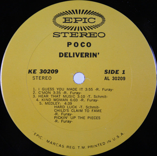 Poco (3) : Deliverin' (LP, Album, Ter)