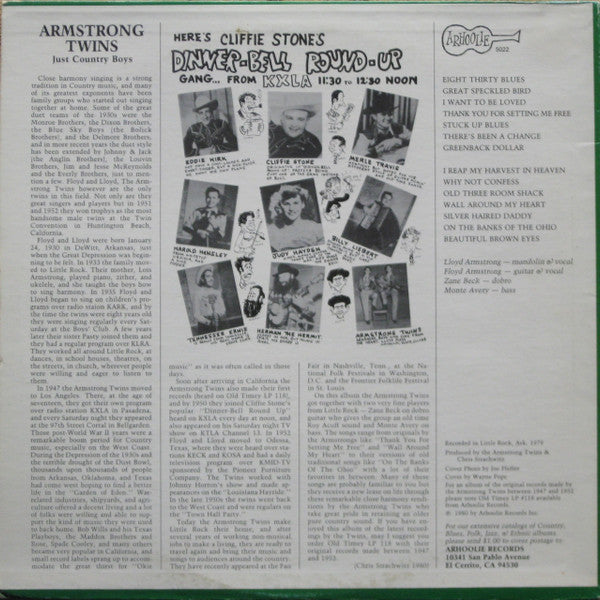 The Armstrong Twins : Just Country Boys (LP, Album)