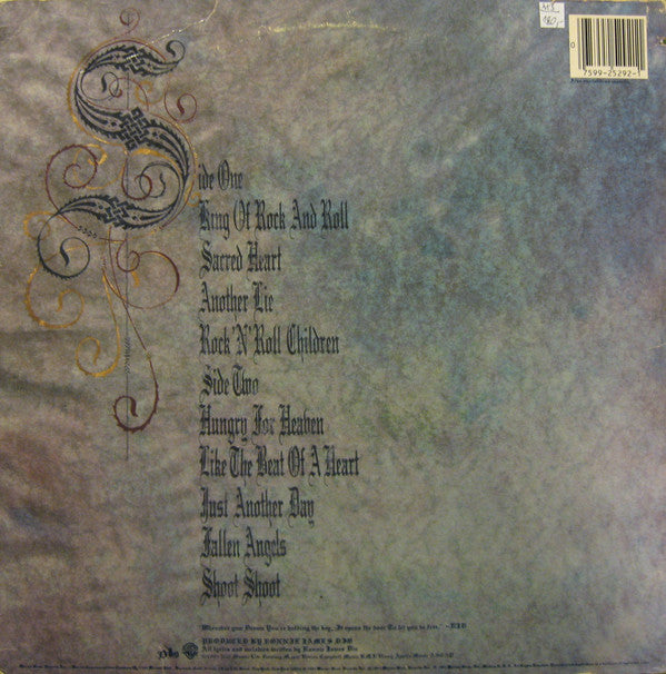 Dio (2) : Sacred Heart (LP, Album, All)