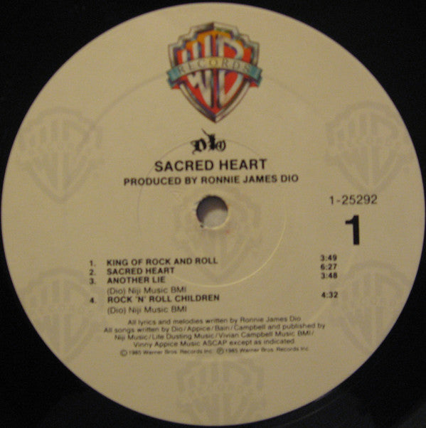 Dio (2) : Sacred Heart (LP, Album, All)