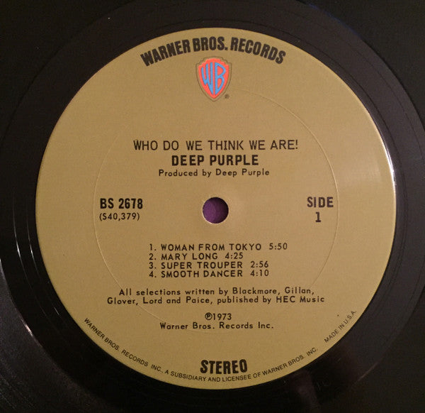 Deep Purple : Who Do We Think We Are (LP, Album, San)