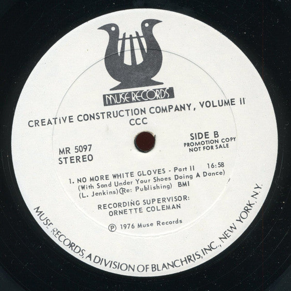 Creative Construction Company : Creative Construction Company Vol.II (LP, Album, Promo)