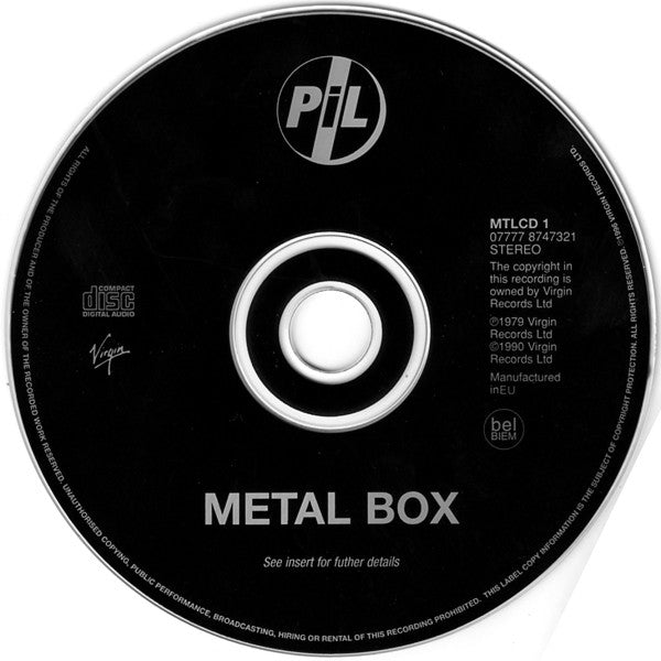 PiL* : Metal Box (CD, Album, RE, RP)