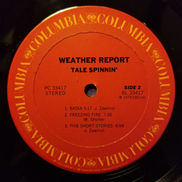 Weather Report : Tale Spinnin' (LP, Album, Ter)