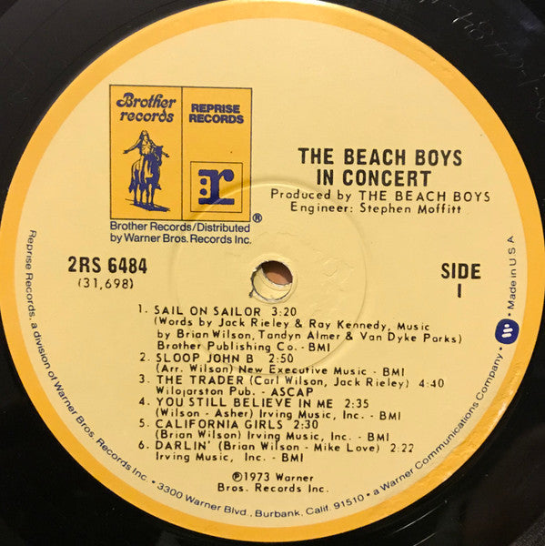 The Beach Boys : In Concert (2xLP, Album, RP, Win)