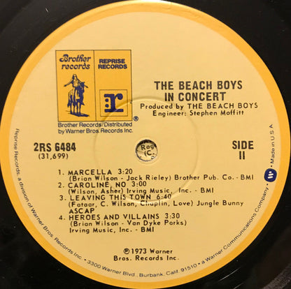 The Beach Boys : In Concert (2xLP, Album, RP, Win)