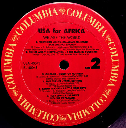 USA For Africa : We Are The World (LP, Album, Pit)