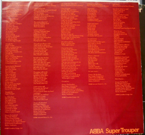 ABBA : Super Trouper (LP, Album, SP )