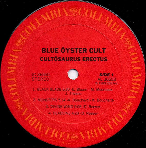 Blue Öyster Cult : Cultösaurus Erectus (LP, Album, Pit)