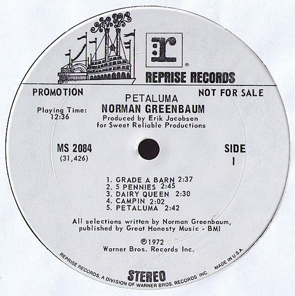 Norman Greenbaum : Petaluma (LP, Album, Promo)