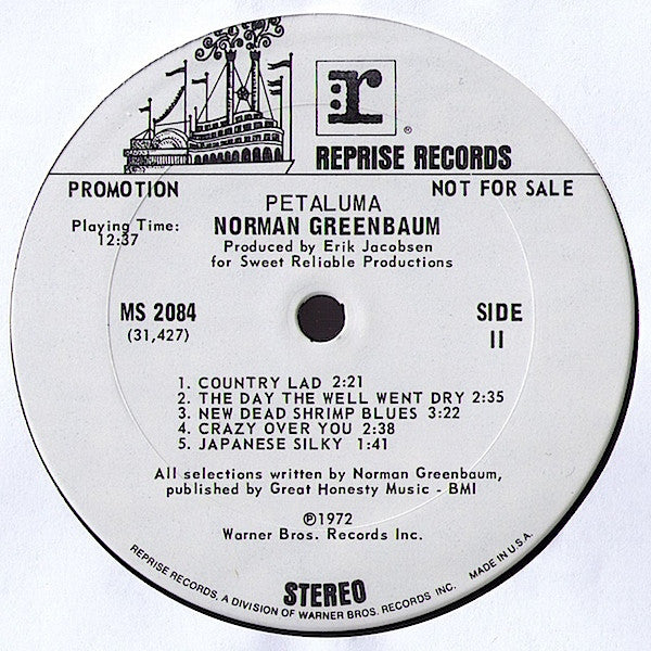 Norman Greenbaum : Petaluma (LP, Album, Promo)