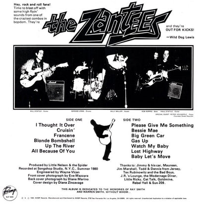 The Zantees : Out For Kicks (LP, Album)