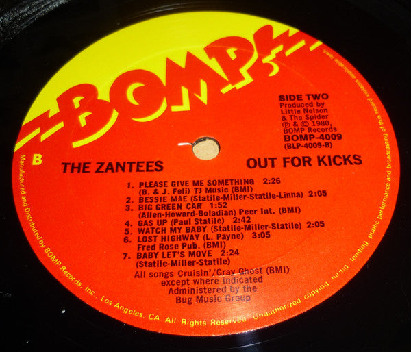 The Zantees : Out For Kicks (LP, Album)