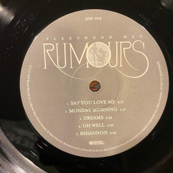 Fleetwood Mac : Rumours Live (2xLP, Album, PRP)