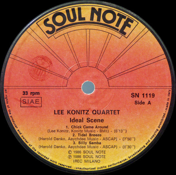 Lee Konitz Quartet* : Ideal Scene (LP, Album)