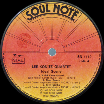 Lee Konitz Quartet* : Ideal Scene (LP, Album)