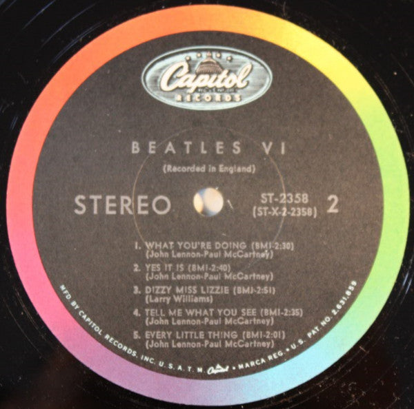 The Beatles : Beatles VI (LP, Album, Scr)