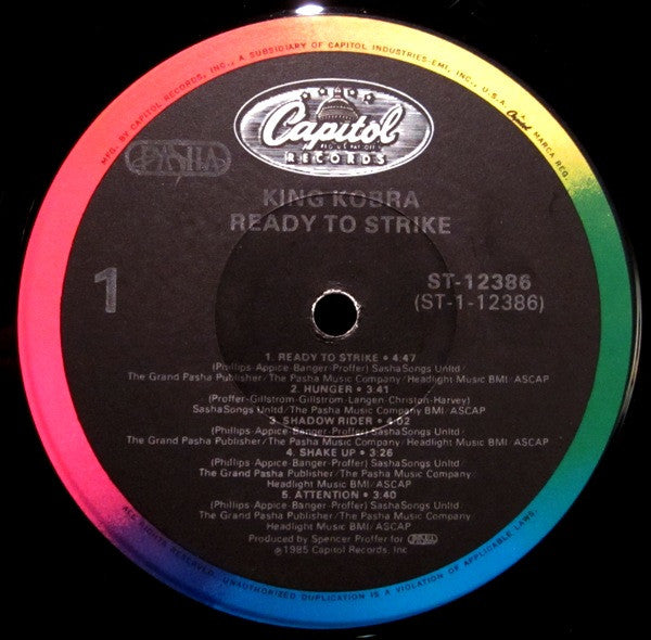 King Kobra (4) : Ready To Strike (LP, Album)