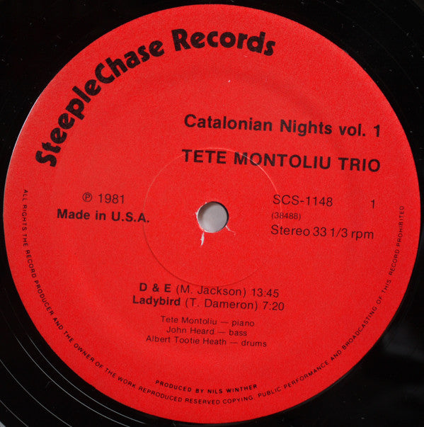 Tete Montoliu Trio : Catalonian Nights Vol.1 (LP)