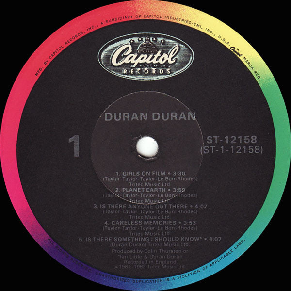 Duran Duran : Duran Duran (LP, Album, RE, Jac)