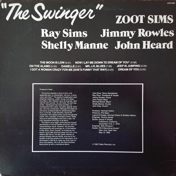 Zoot Sims : The Swinger (LP, Album)