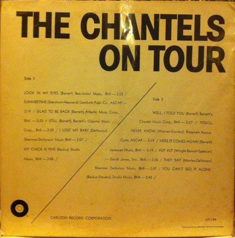 The Chantels : On Tour (LP)