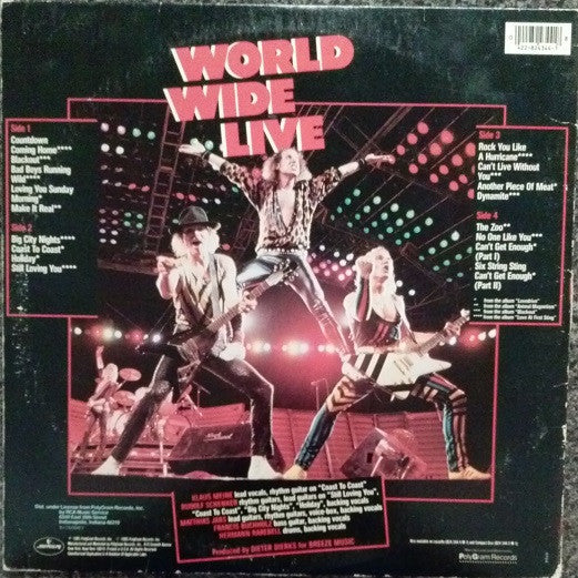 Scorpions : World Wide Live (2xLP, Album, Club)