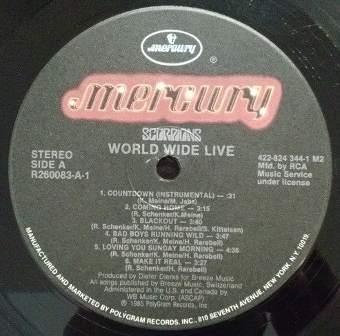 Scorpions : World Wide Live (2xLP, Album, Club)