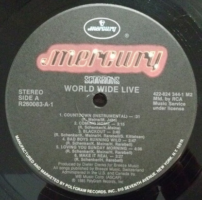 Scorpions : World Wide Live (2xLP, Album, Club)