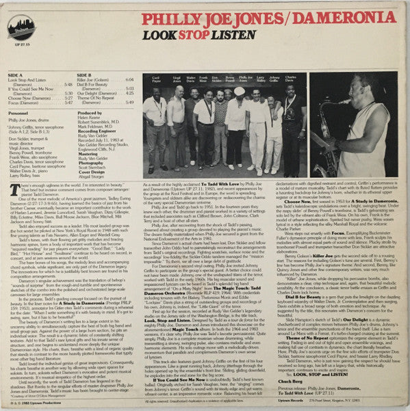 Philly Joe Jones* / Dameronia Featuring Johnny Griffin : Look Stop Listen (LP, Album)