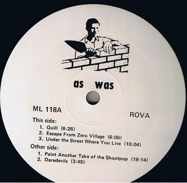 Rova* : As Was (LP, Album)