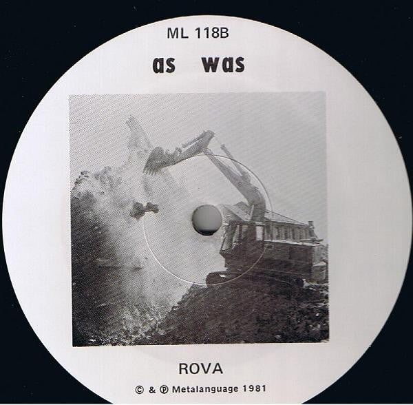 Rova* : As Was (LP, Album)