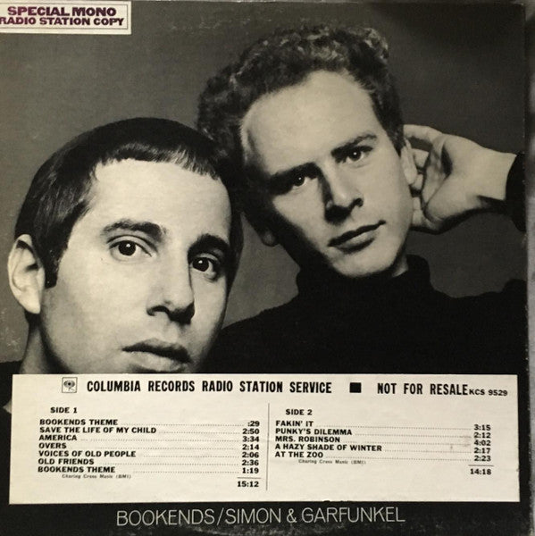 Simon & Garfunkel : Bookends (LP, Album, Mono, Promo)