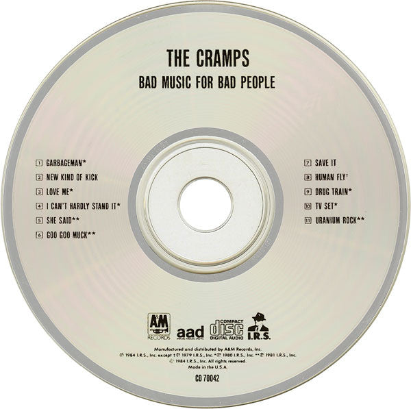 The Cramps : Bad Music For Bad People (CD, Comp, RE)