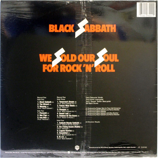 Black Sabbath : We Sold Our Soul For Rock 'N' Roll (2xLP, Comp, Club, RE)