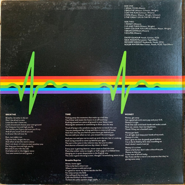 Pink Floyd : The Dark Side Of The Moon (LP, Album, 1st)