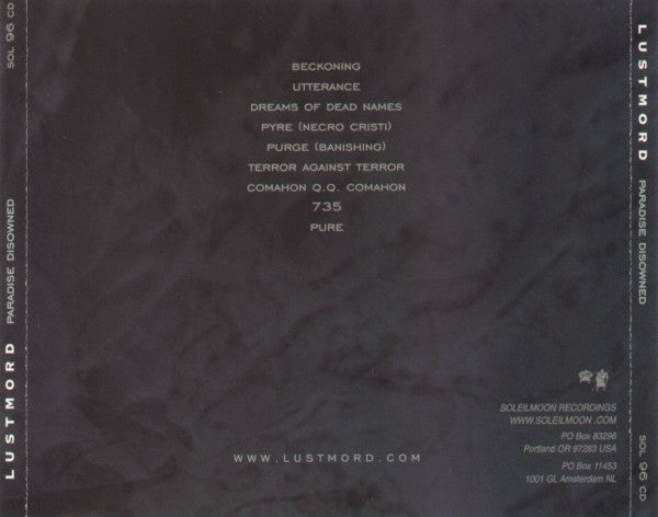 Lustmord : Paradise Disowned (CD, Album, RE, RM)