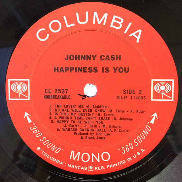 Johnny Cash : Happiness Is You (LP, Album, Mono)